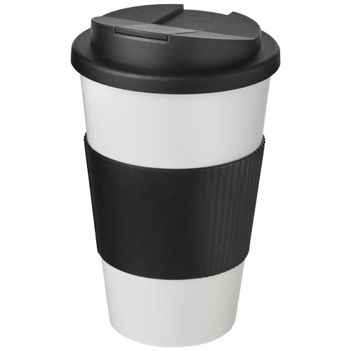 Gobelet isolant promotionnel avec grip 350ml Americano® Blanc / Noir